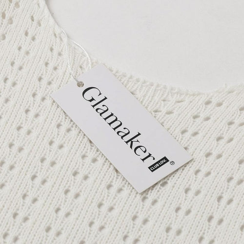 knitted hollow out pullover