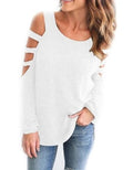 open shoulder long sleeve top